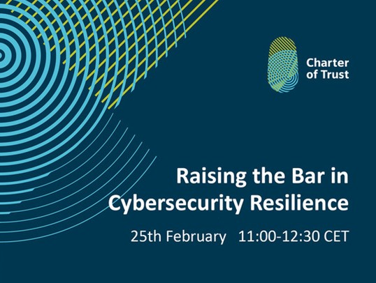 Register now for the Charter of Trust Brussels Roadshow “Raising the Bar in Cybersecurity Resilience” on 25 February